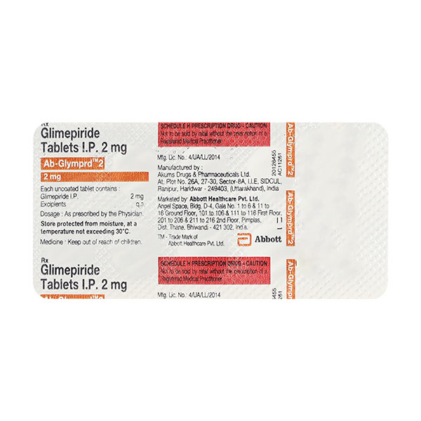 Ab-Glymprd 2mg Tablet