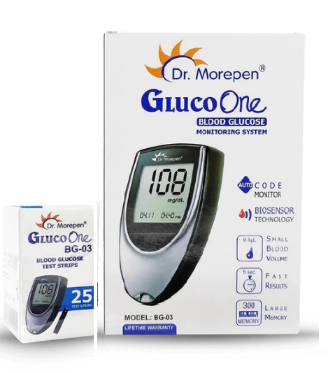Dr Morepen BG 03 Gluco One Glucose Monitoring System with 25 Test Strip