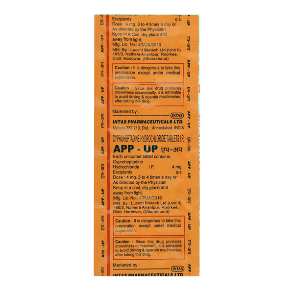App UP 4mg Tablet 10s