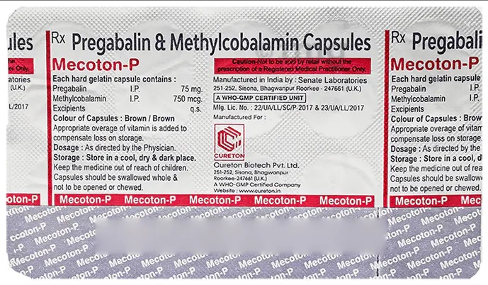 Mecotin P 750mcg/75mg Capsule