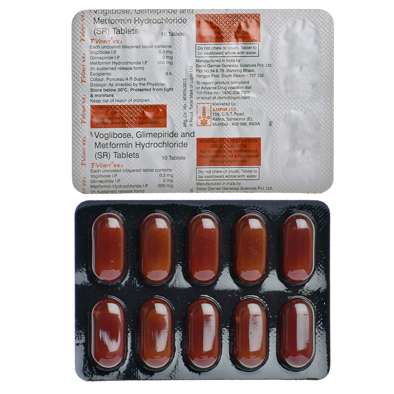 T Vobit VX 2mg/500mg/0.3mg Tablet SR 10s