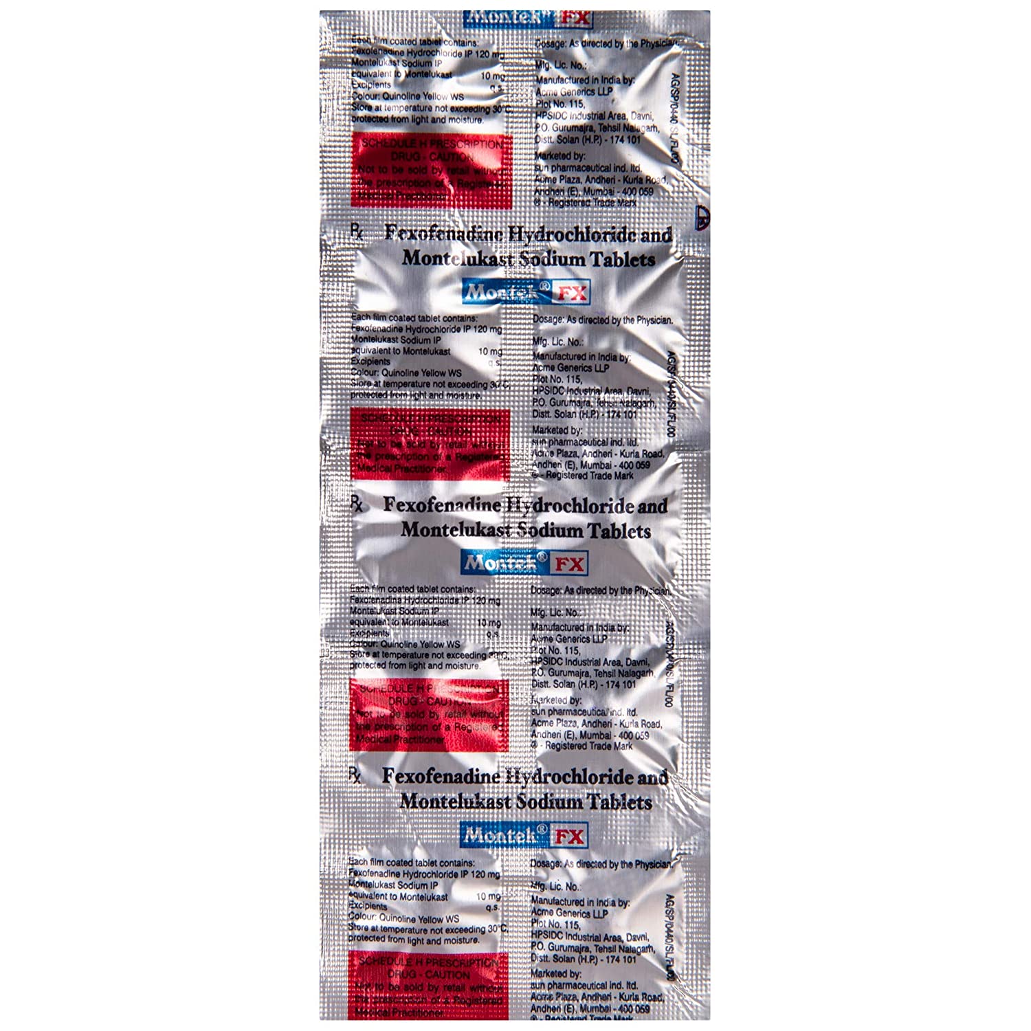 Montek FX 10mg/120mg Tablet 10s
