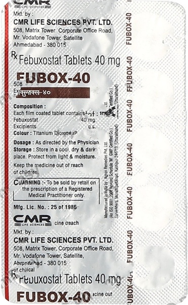 Fubox 40mg Tablet 15s