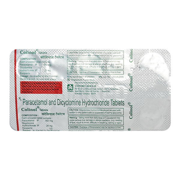Colinol 20 mg/500 mg Tablet 10s