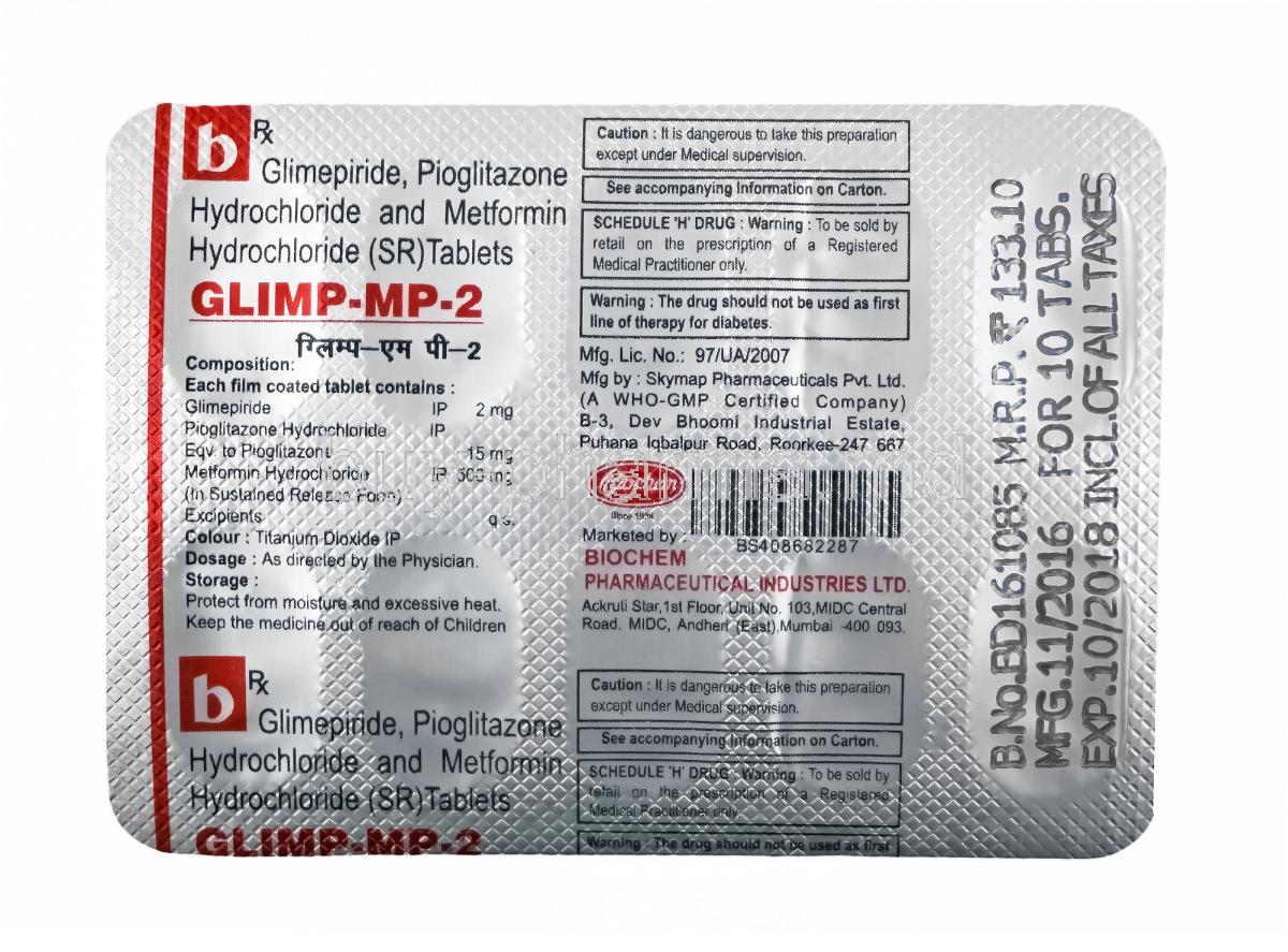 Glimp MP 2mg/500mg/15mg Tablet