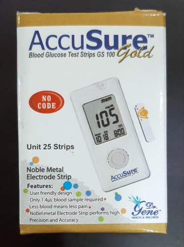 AccuSure Gold Blood Glucose Test Strip