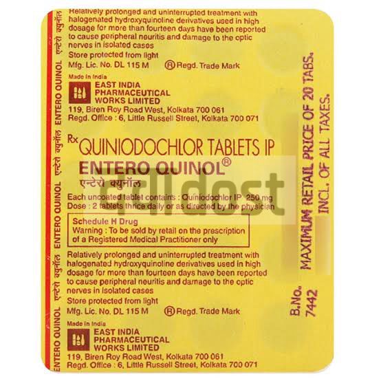 Enteroquinol 250mg Tablet 20s