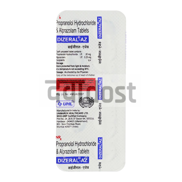 Dizeral AZ 0.25mg/10mg Tablet 10s