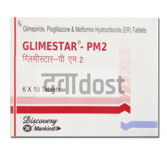 Glimestar PM 2mg/500mg/15mg Tablet ER 10s