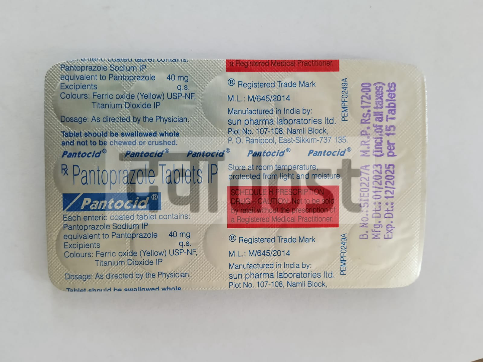 Pantocid 40mg Tablet 15s