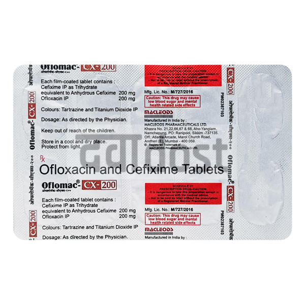 Oflomac CX 200 mg/200 mg Tablet 10s