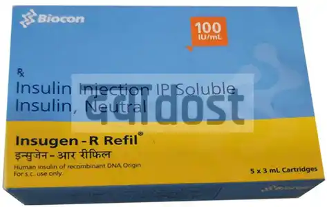 Insugen-R 100IU/ml Refil Cartidge 3ml