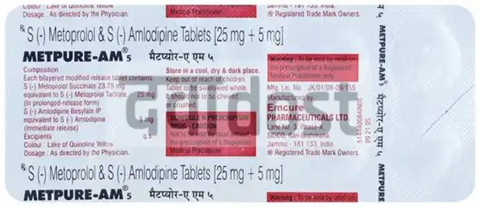 Metpure AM 5mg  Tablet MR 10s