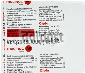 Mucinac AB 100mg/600mg Tablet 15s