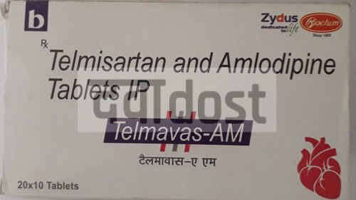 Telmavas AM 40mg/5mg टैबलेट 10s