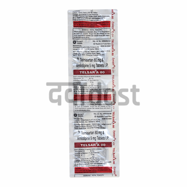 Telsar A 80mg Tablet 10s