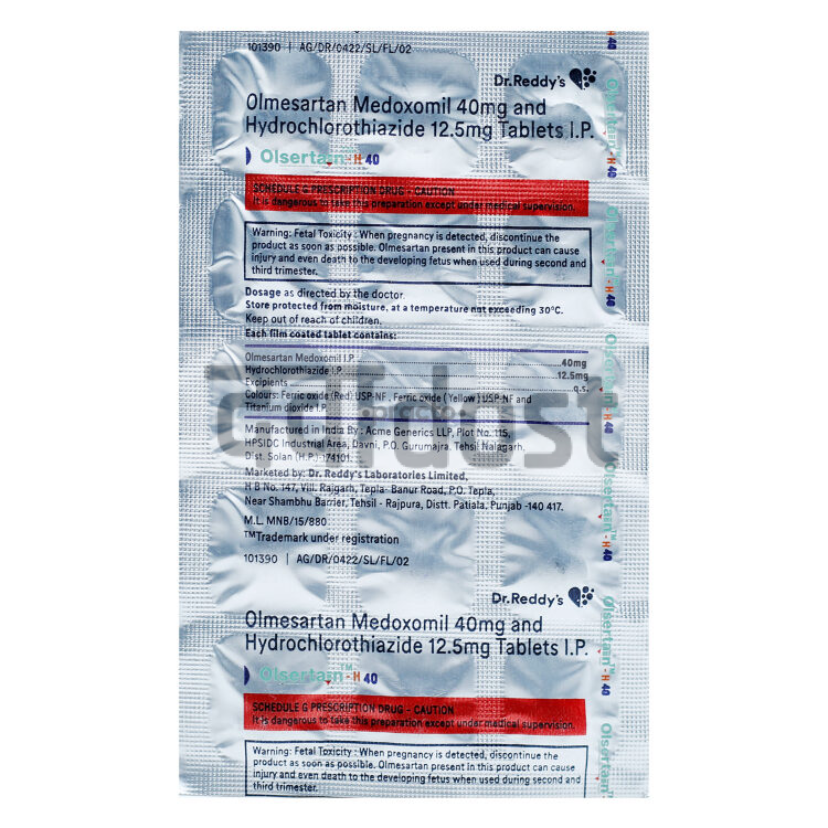 Olsertain H 12.5mg/40mg Tablet 15s