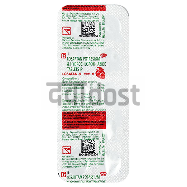 Losatan H 50mg/12.5mg Tablet