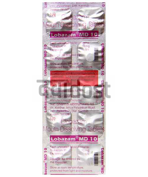 लोबैज़ैम 10mg टैबलेट एमडी 10s