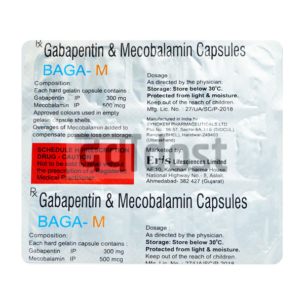 Baga M 300mg/500mcg Capsule 15s