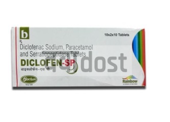 डिक्लोफेन एसपी 50mg/325mg/10mg टैबलेट