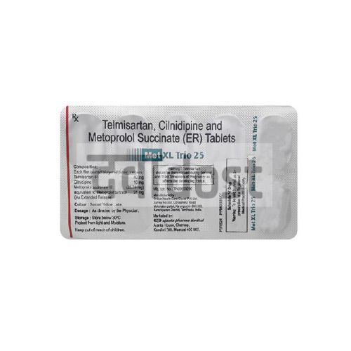 Met XL Trio 10mg/25mg/40mg Tablet ER 10s