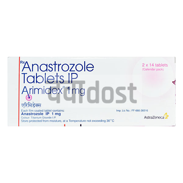 Arimidex 1mg Tablet 14'S - Buy Medicines online at Best Price from