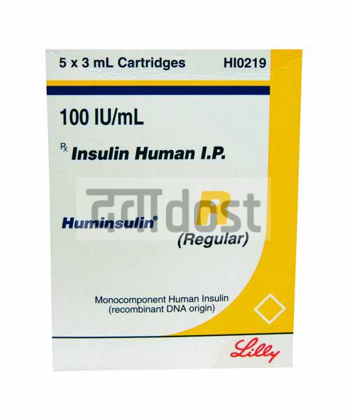 Huminsulin R 100IU Cartridge 3ml