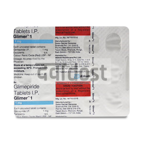 Glimer 1mg Tablet 15s