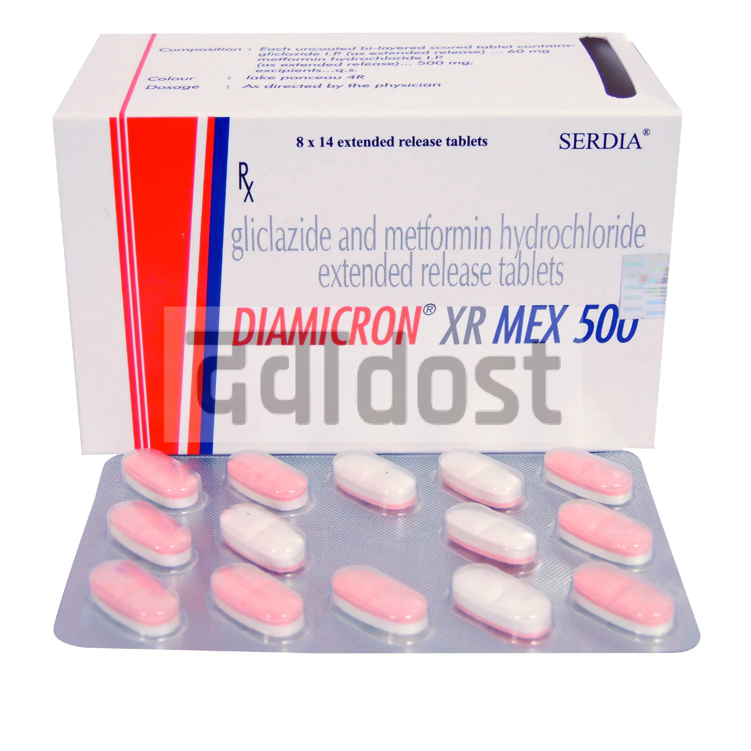 Diamicron XR Mex 500 Tablet 14s