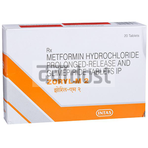 Zoryl M 2 mg/500mgTablet ER 20s