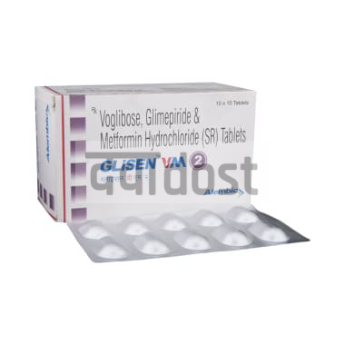 ग्लाइसेन वीएम 2mg/500mg/0.2mg टैबलेट एसआर