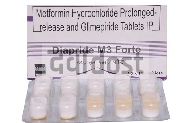 Diapride M3 Forte Tablet PR 10s