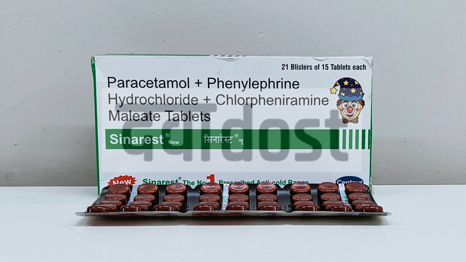 Sinarest New 2mg/500mg/10mg Tablet 15s