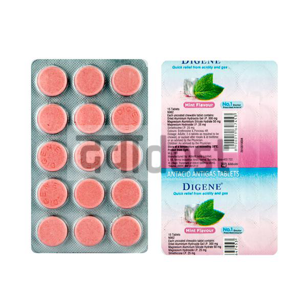 Digene Chewable Mint Tablet 15s