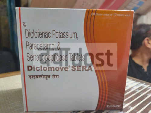 Diclomove Sera 50mg/325mg/15mg Tablet