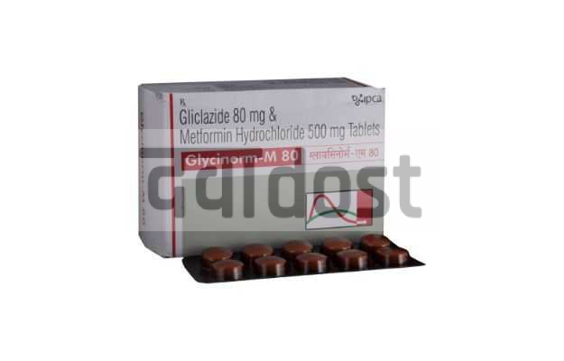 ग्लायसिनोर्म एम 80mg टैबलेट 10S