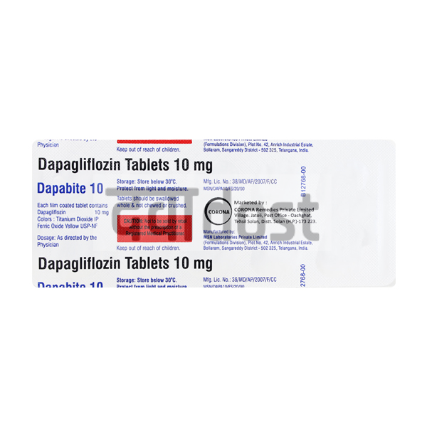 Dapabite 10mg Tablet 10s