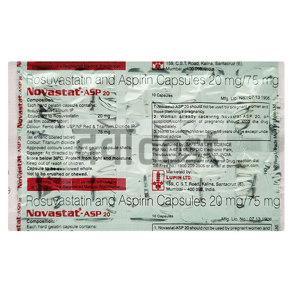 Novastat Asp 20mg/75mg Capsule 10s