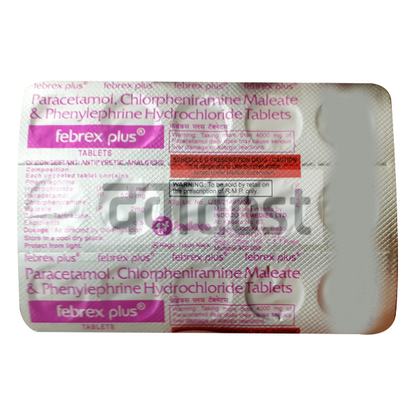 Febrex Plus 2mg/500mg/10mg Tablet 15s