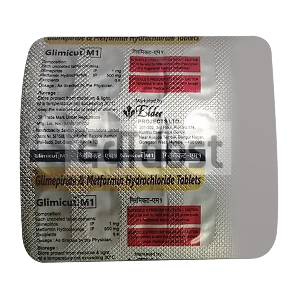 Glimicut 1mg Tablet 15s
