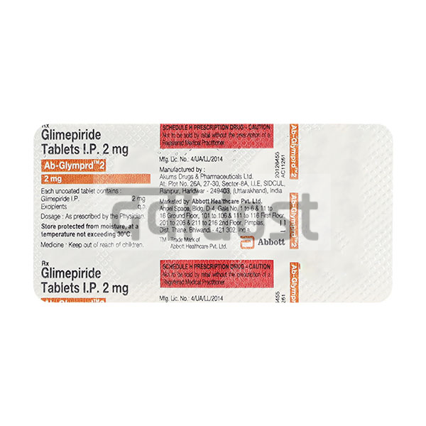 Ab-Glymprd 2mg Tablets 