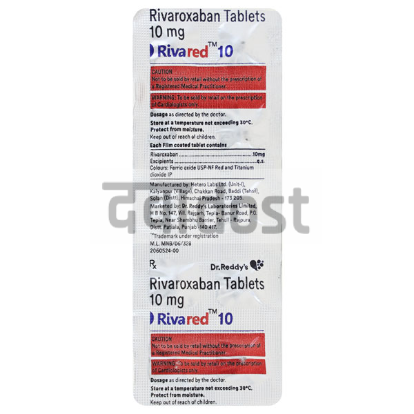 Rivared 10mg Tablet 10s