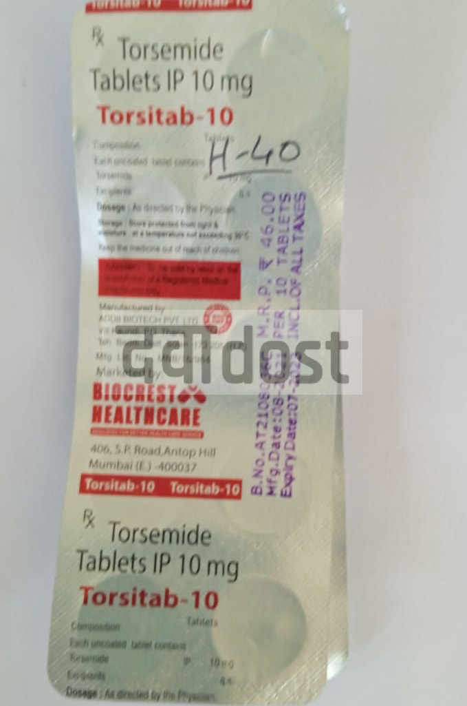 Torsitab 10mg Tablet 10s