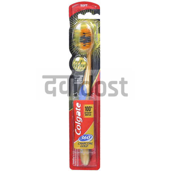 Colgate 360 Charcoal Gold Tooth Brush 1s