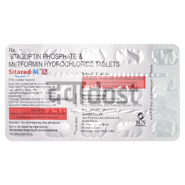 Sitared M 500mg/50mg Tablet 15s