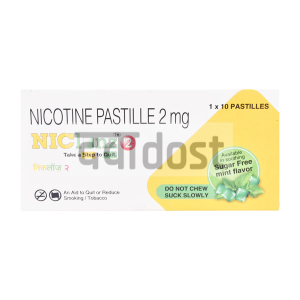 Niclonz 2mg Pastilles Mint Sugar Free 10s