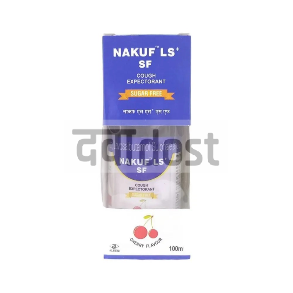 Nakuf LS Plus Expectorant Cherry SugarFree Syrup 100ml