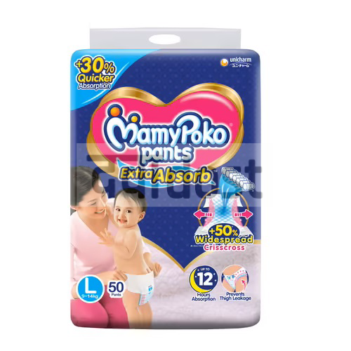 Buy MAMYPOKO PANTS EXTRA ABSORB DIAPERS LARGE 914 KG  56 DIAPERS Online   Get Upto 60 OFF at PharmEasy