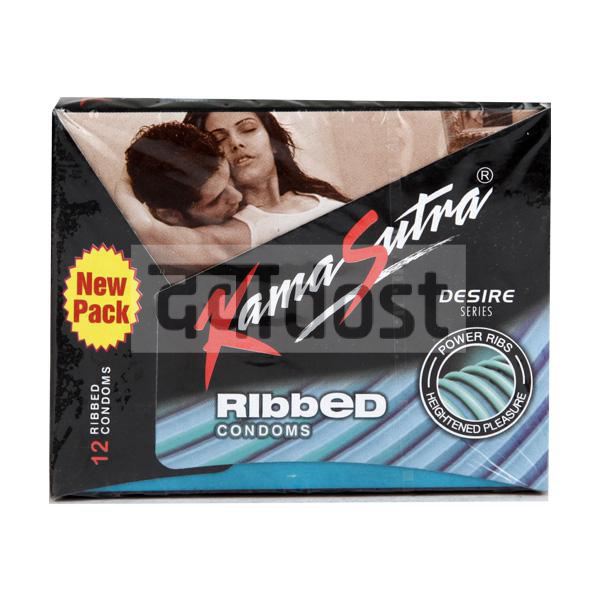 Kamasutra Ribbed Condom 12s